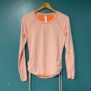 𝅺LUCY Ruched Long Sleeve Running Top - with vents Size M